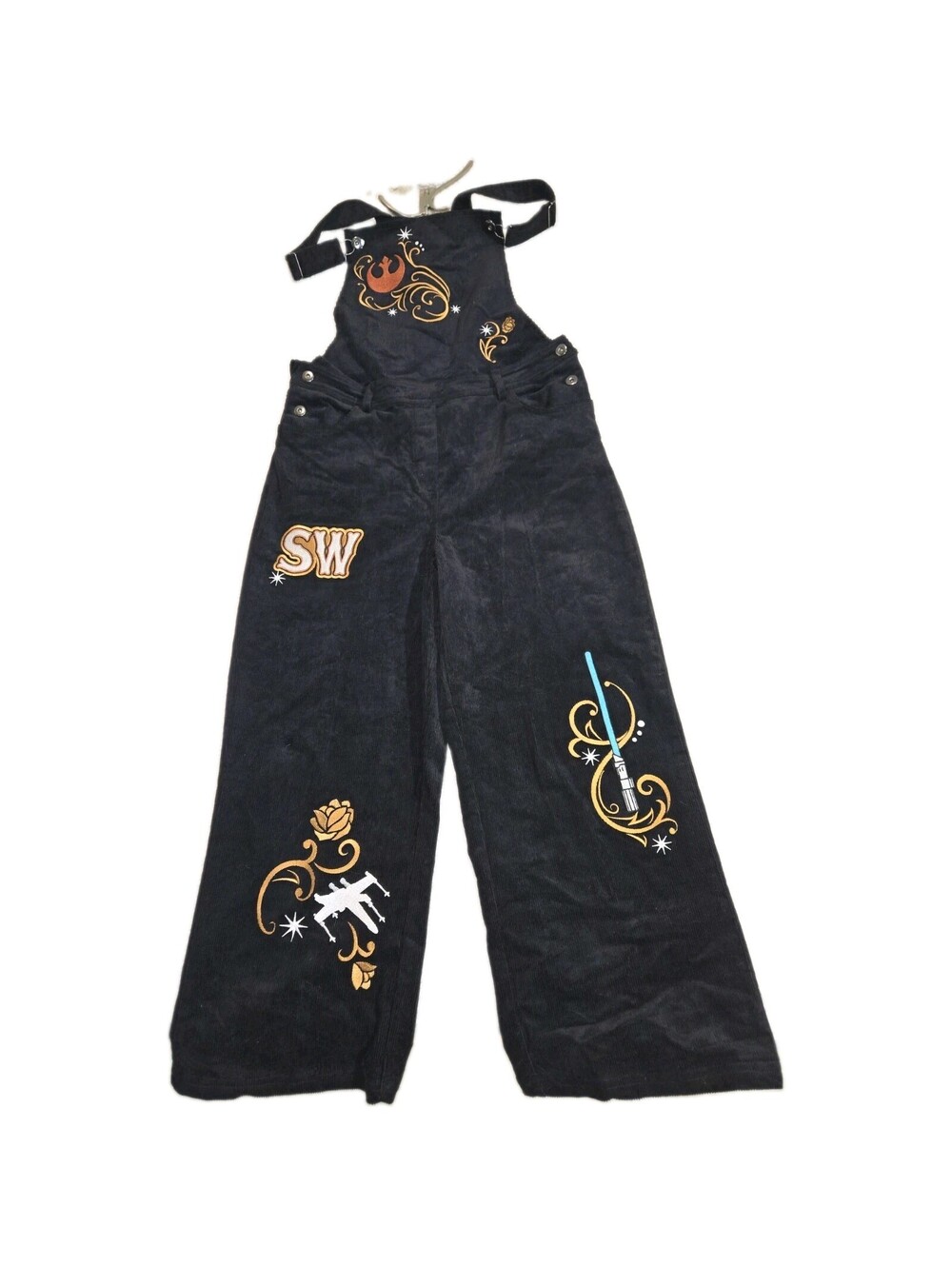 star wars Her Universe Women's M Corduroy Overalls  Rebel Symbols Cotton...
